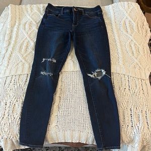 American Eagle Dark Wash Ripped Jeans